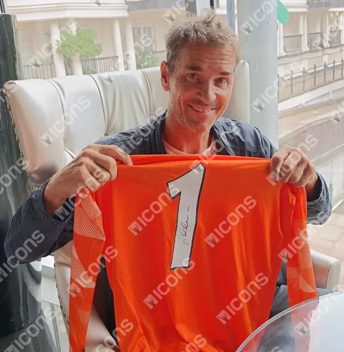 Jens Lehmann Signed Orange Goalkeeper Shirt