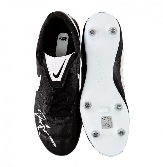 John Barnes Signed Black Nike Boot