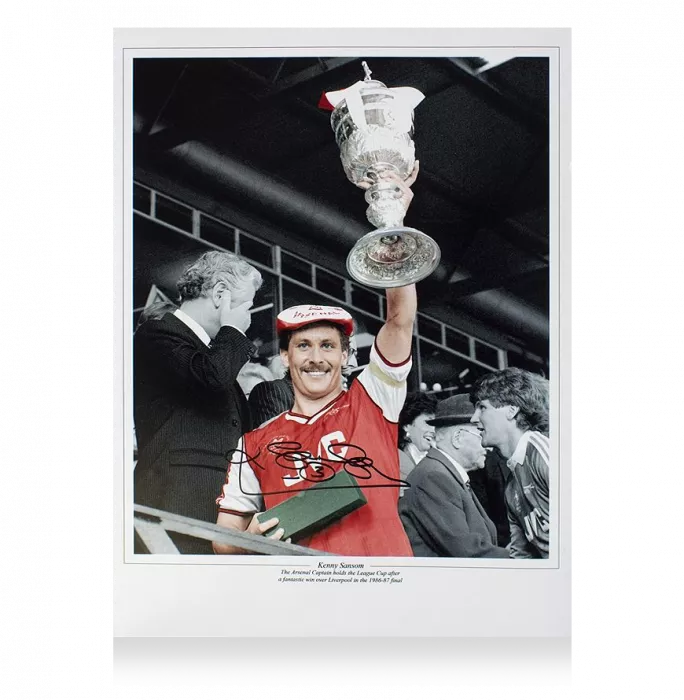 Kenny Sansom Signed Arsenal Photo