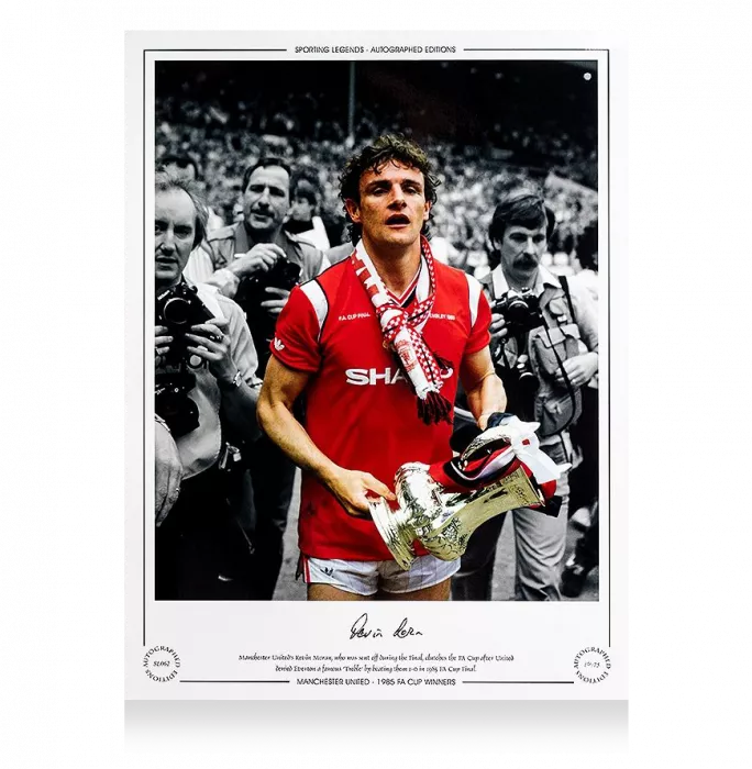 Kevin Moran Signed Manchester United Photo