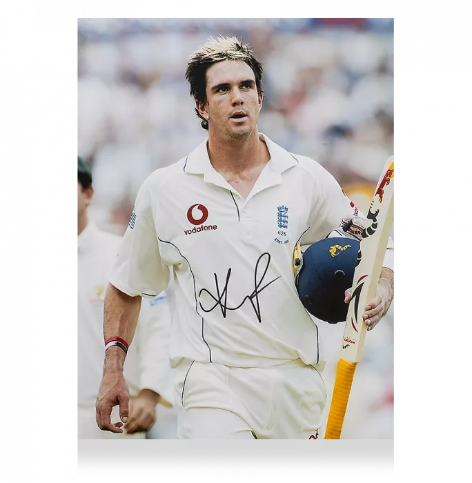 Kevin Pietersen Signed England Cricket Photo