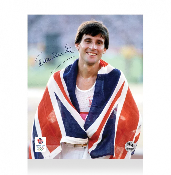 Lord Sebastian Coe Signed Photo: Union Jack