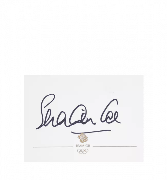 Lord Sebastian Coe Signed Team GB Card