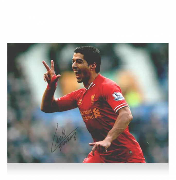 Luis Suarez Signed Liverpool Photo