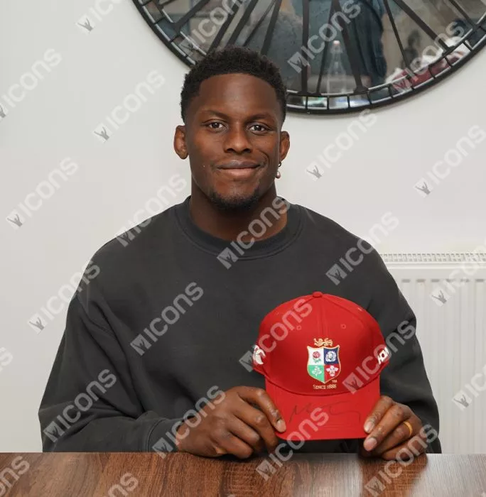Maro Itoje Signed British & Irish Lions Cap