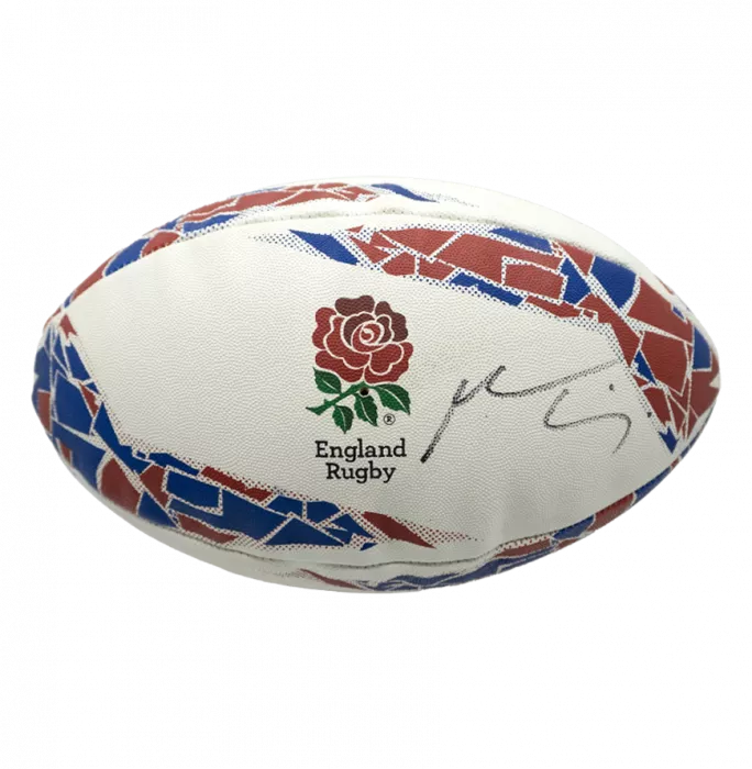 Maro Itoje Signed England Rugby Ball