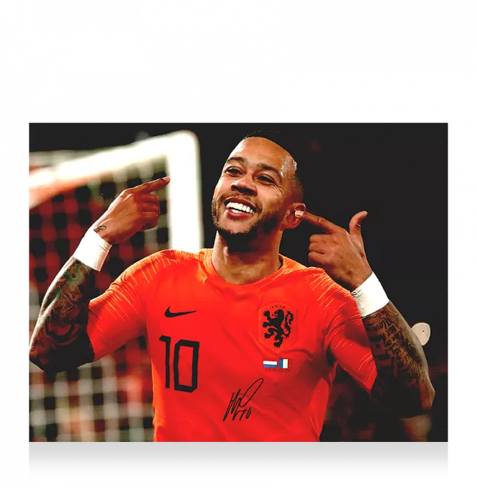 Memphis Depay Signed Netherlands Photo