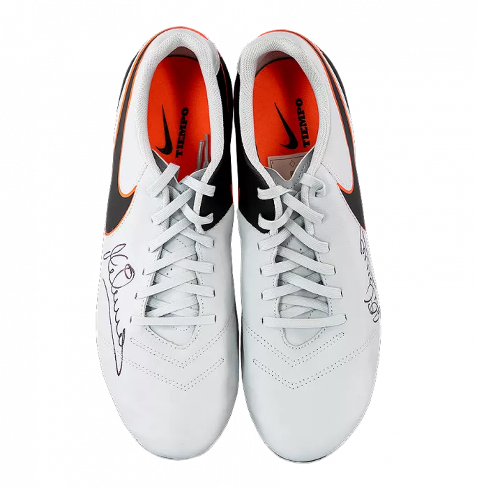 Michael Owen Signed Grey Nike Tiempo Boot