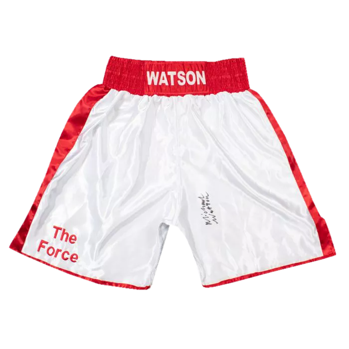 Michael Watson Signed Boxing Trunks