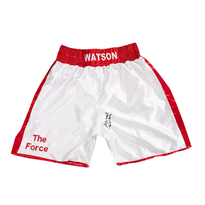 Michael Watson Signed Boxing Trunks