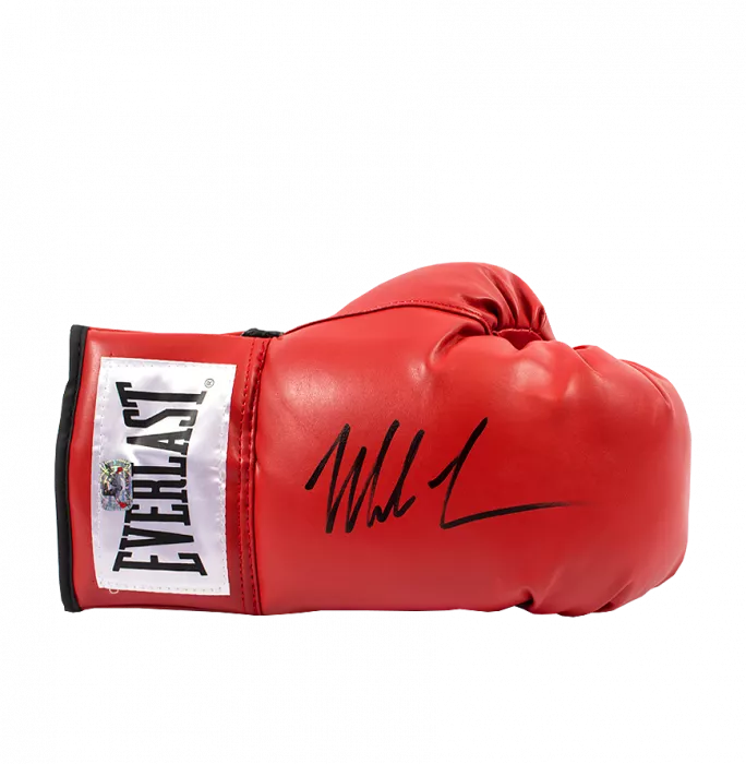 Mike Tyson Signed Boxing Glove: Everlast Red