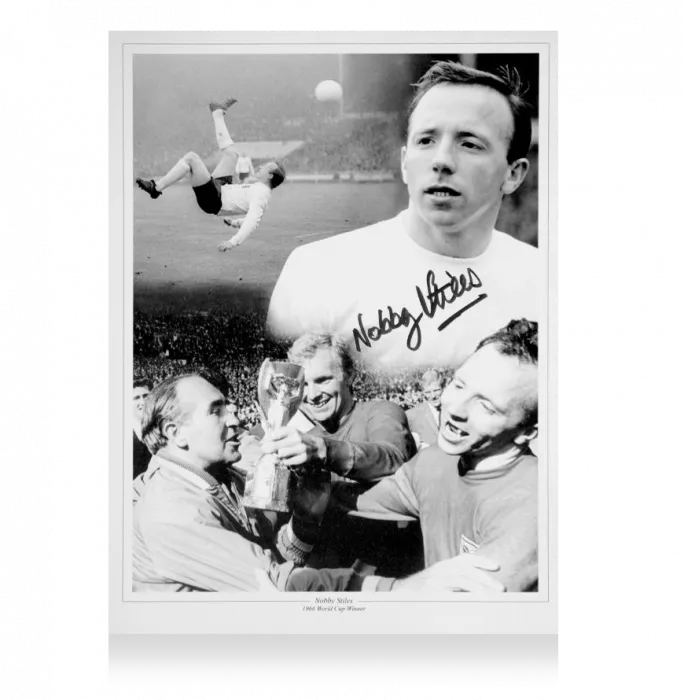 Nobby Stiles Signed England Photo