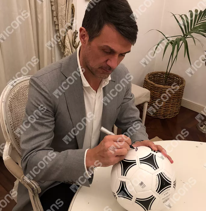 Paolo Maldini Signed Adidas Tango Football