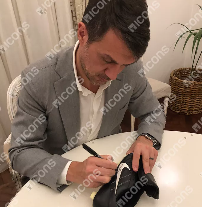 Paolo Maldini Signed Black Nike Tiempo Boot