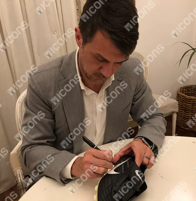 Paolo Maldini Signed Black Nike Tiempo Boot