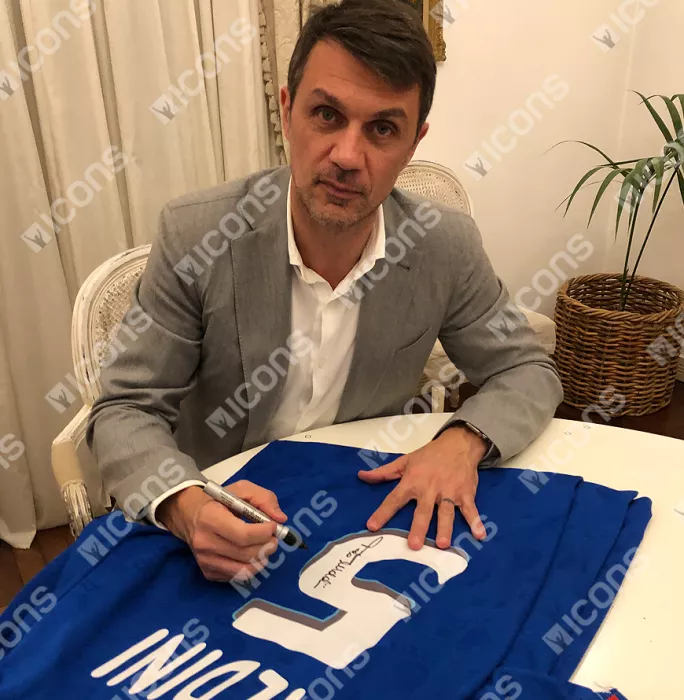 Paolo Maldini Signed Italy 1994 Home Shirt