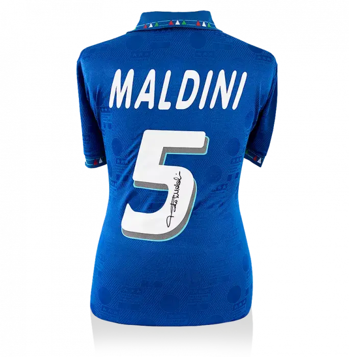 Paolo Maldini Signed Italy 1994 Home Shirt