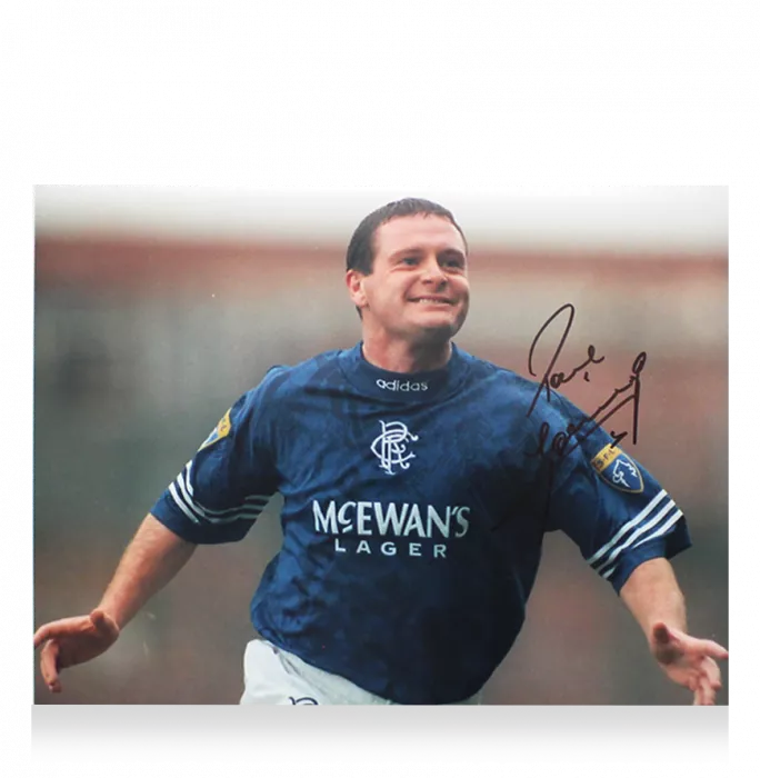 Paul Gascoigne Signed Rangers Print