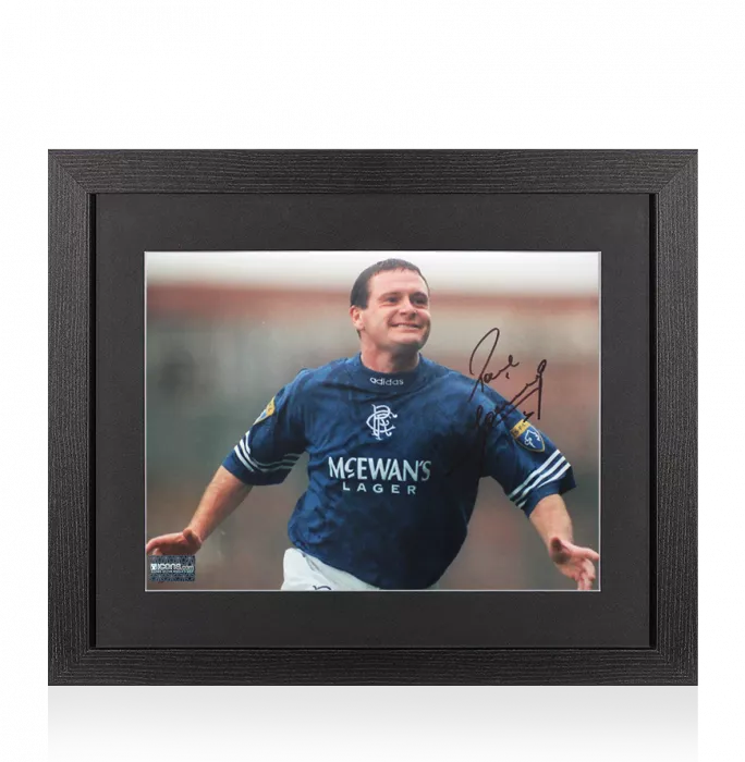 Paul Gascoigne Signed Rangers Print