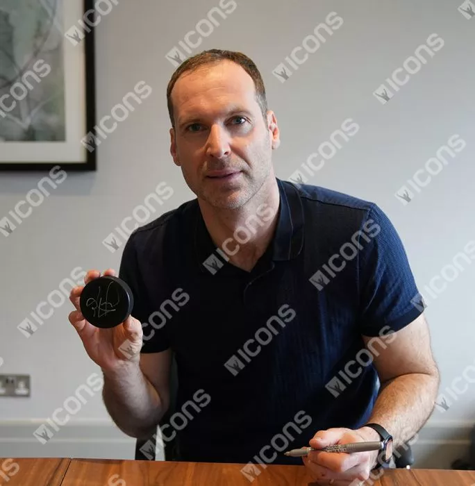 Petr Cech Signed Ice Hockey Puck