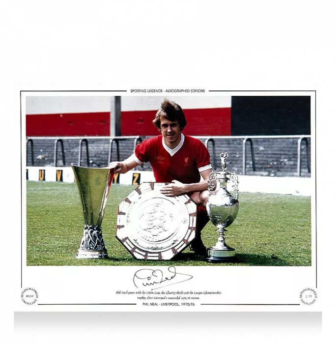 Phil Neal Signed Liverpool Photo