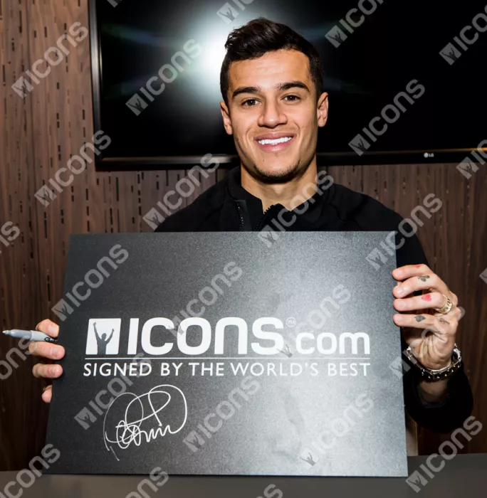 Philippe Coutinho Signed Brazil Photo