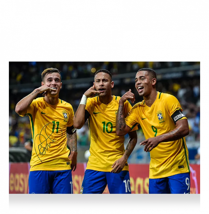 Philippe Coutinho Signed Brazil Photo