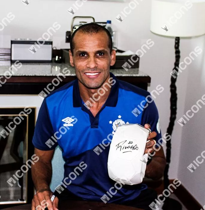 Rivaldo Signed White Nike Ball