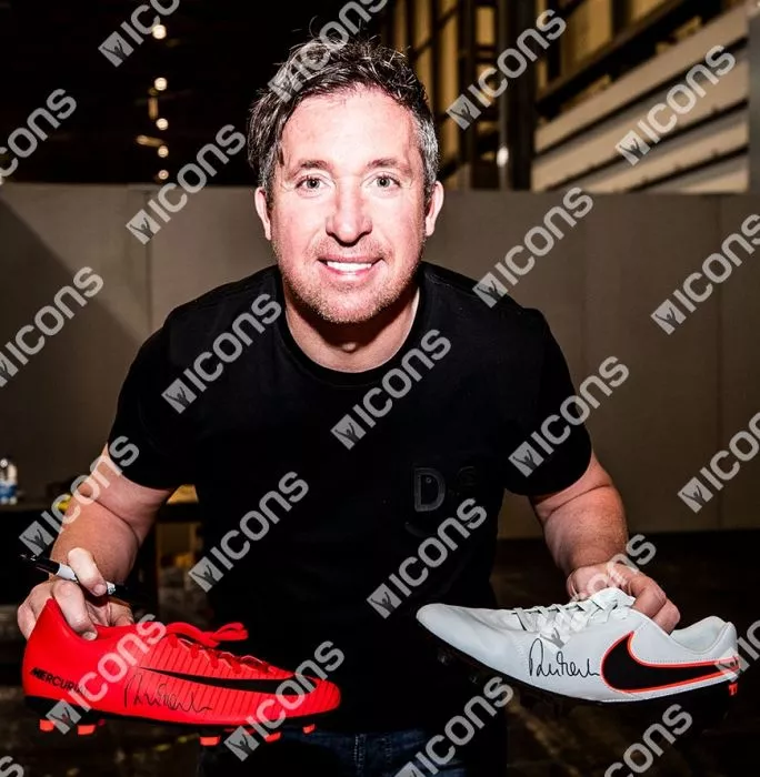 Robbie Fowler Signed Grey Nike Tiempo Boot