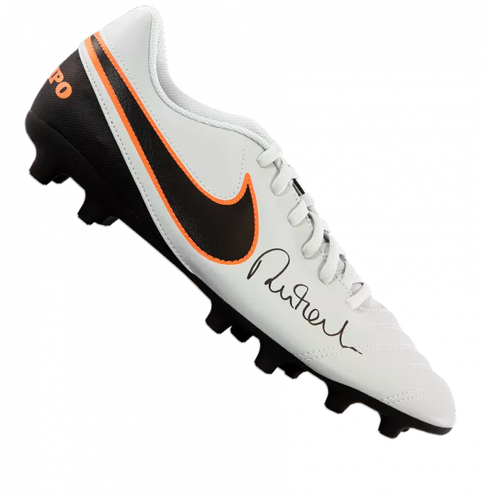 Robbie Fowler Signed Grey Nike Tiempo Boot