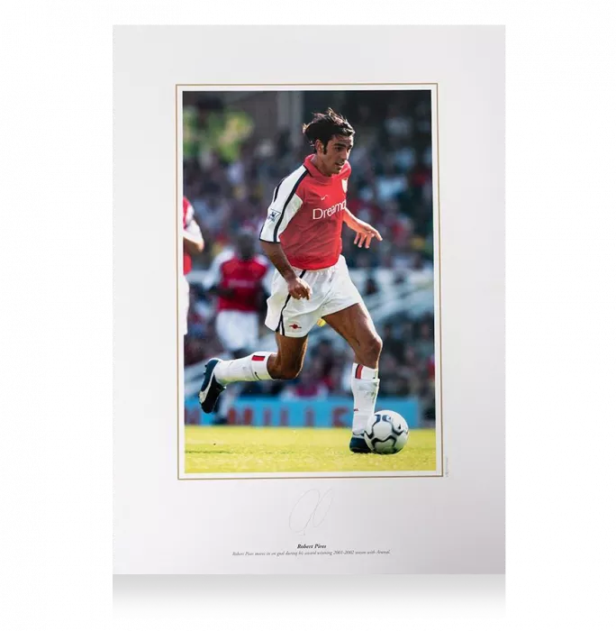 Robert Pires Signed Arsenal Photo