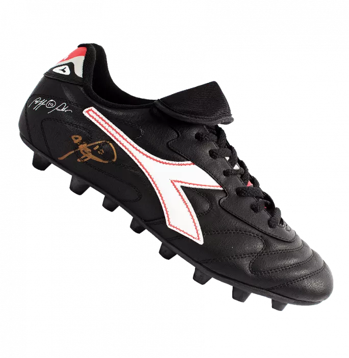 Roberto Baggio Signed Black Diadora Boot