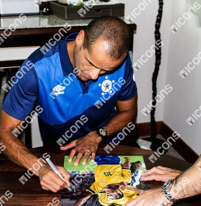 Roberto Carlos & Rivaldo Signed Brazil Photo