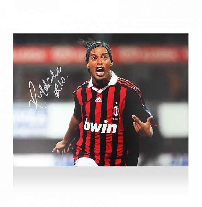 Ronaldinho Signed AC Milan Photo