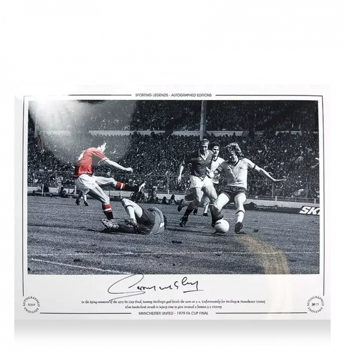 Sammy McIlroy Signed Manchester United Photo
