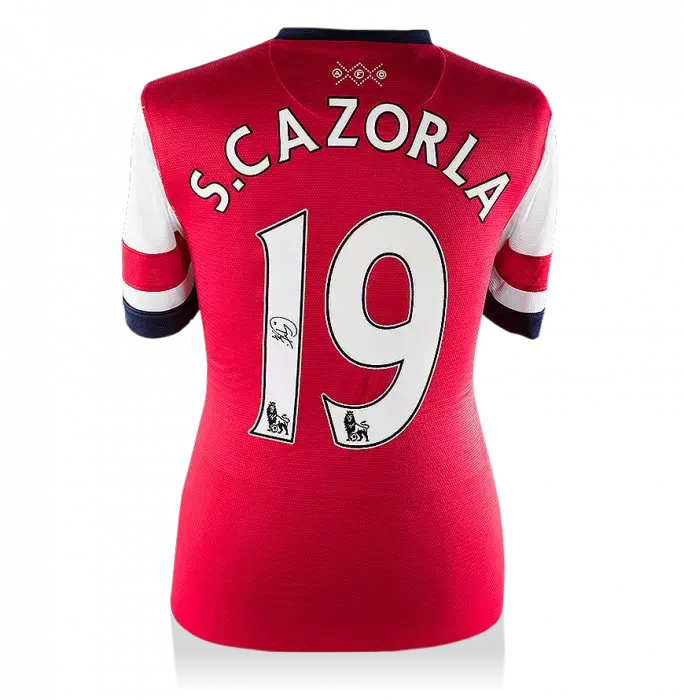 Santi Cazorla Back Signed Arsenal Home Shirt