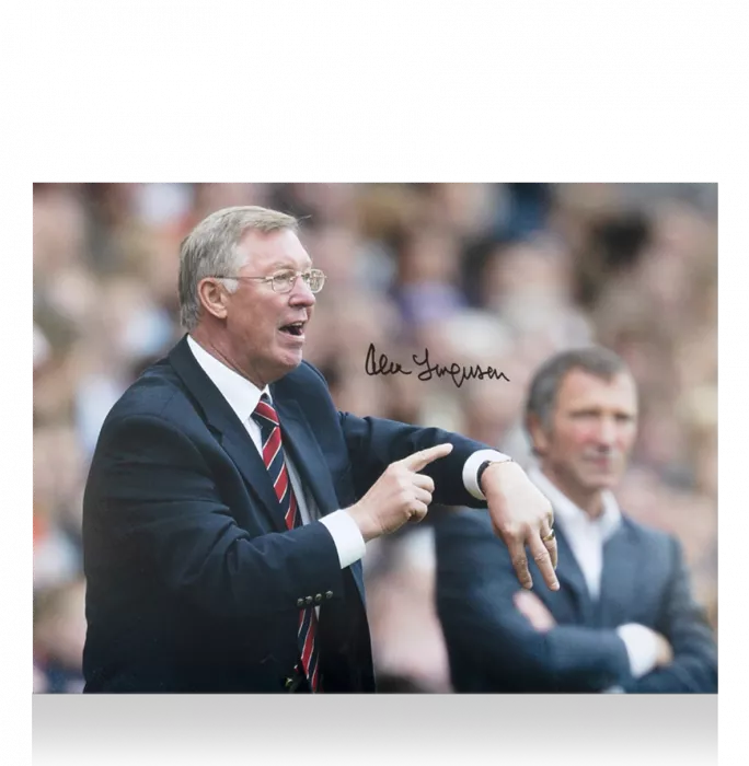 Sir Alex Ferguson Signed Photo: Fergie Time