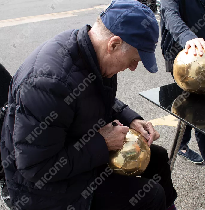 Sir Geoff Hurst Signed Gold Football