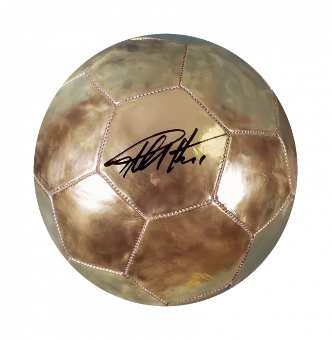 Sir Geoff Hurst Signed Gold Football