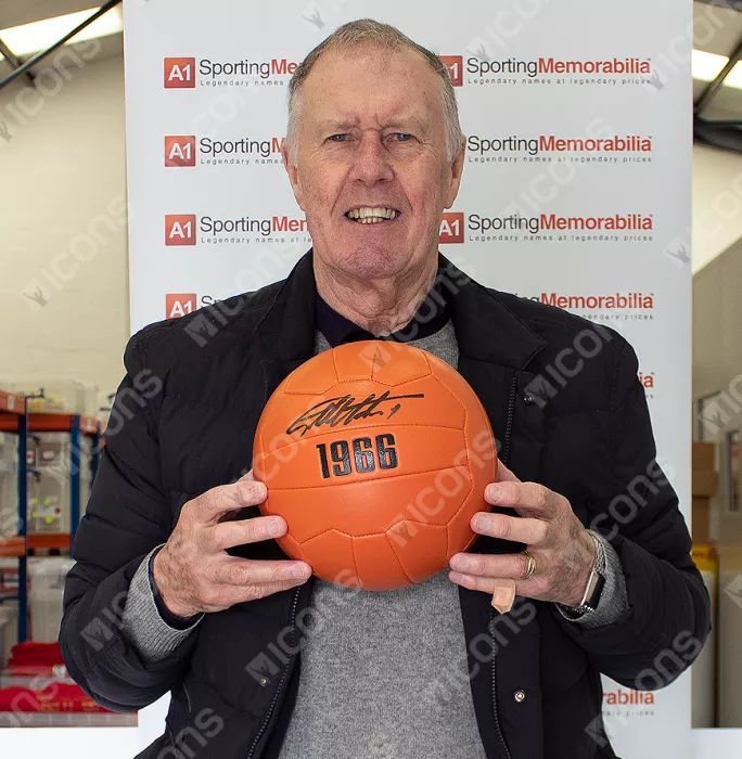 Sir Geoff Hurst Signed Retro 1966 Football