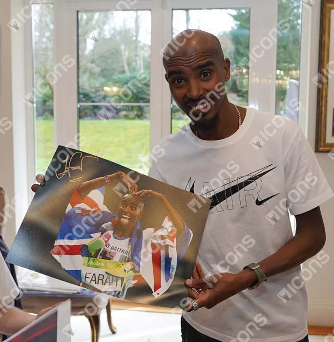 Sir Mo Farah Signed Photo: MoBot
