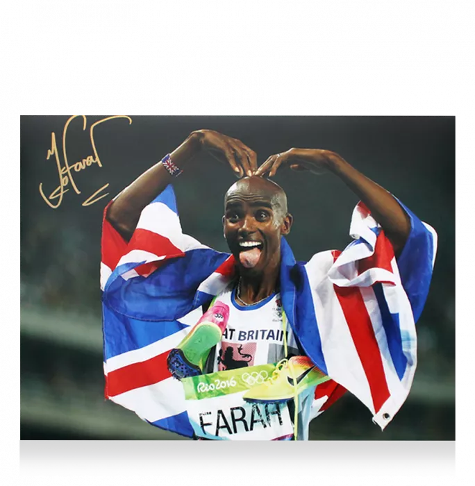 Sir Mo Farah Signed Photo: MoBot