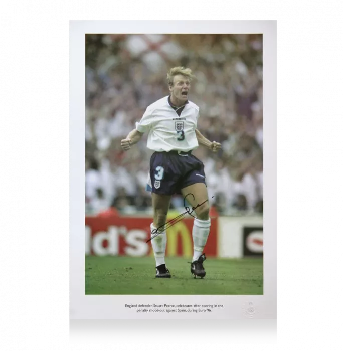Stuart Pearce Signed England Photo