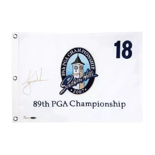 Tiger Woods Signed 2007 PGA Pin Flag