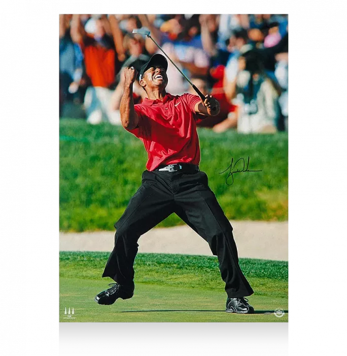 Tiger Woods Signed Large Photo: Sunday Red