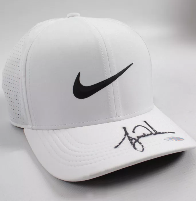 Tiger Woods Signed White Nike Golf Cap
