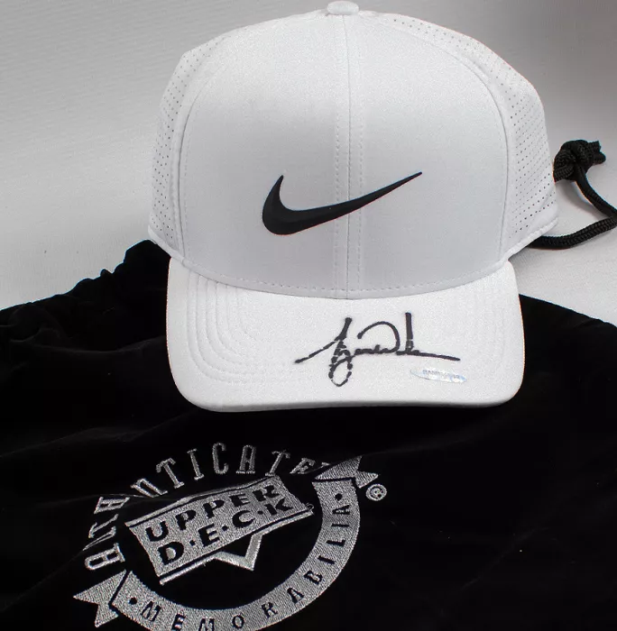 Tiger Woods Signed White Nike Golf Cap