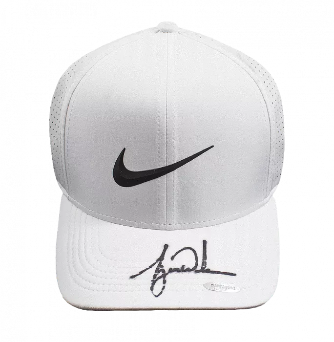 Tiger Woods Signed White Nike Golf Cap