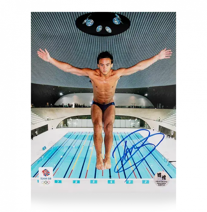 Tom Daley Signed Team GB Photo: Take Off