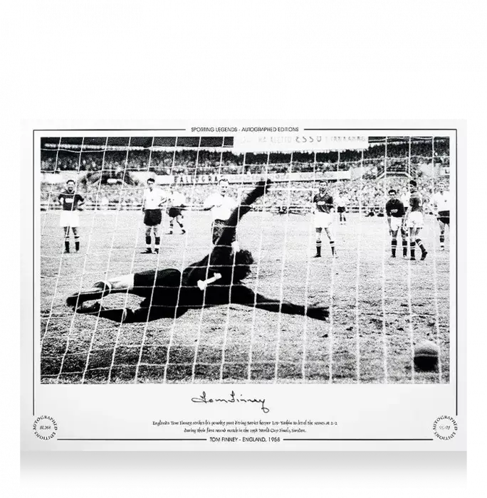 Tom Finney Signed England Photo